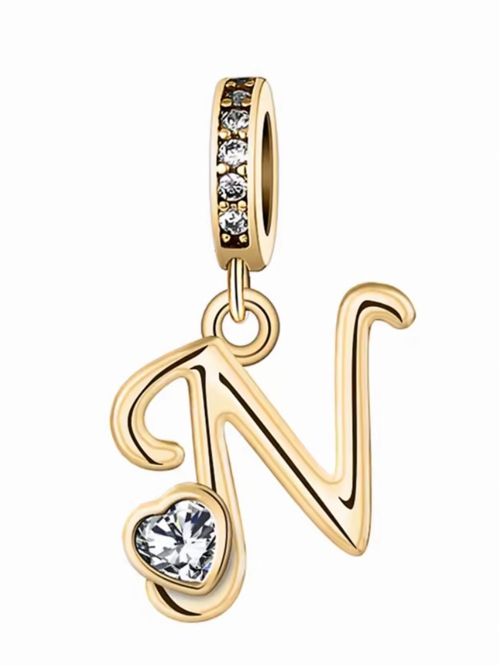 NWOT Letter N Dangle Charm Sterling Silver 925